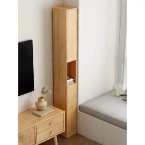 원목 틈새 수납장 얇은 책장 틈새장 화이트 틈새수납장 침실 폭