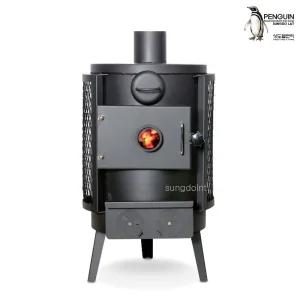 국산 화목난로 중형 No.200S (20py) 내열유리장착 난방기 히터