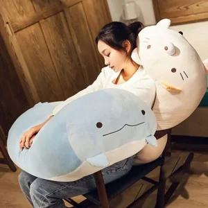 초 대형 큰 모찌 인형 쿠션 90cm 고양이 고래