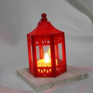 [콩심팥심]미니 캔들 캔들케이스 세트 워머 어 홈 레드 랜턴