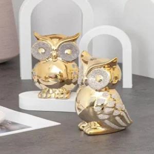 ksr 166 골드 부엉이 장식 2p set 인형소품 귀여운인형 20cm인형옷 솜인형 무속성인형