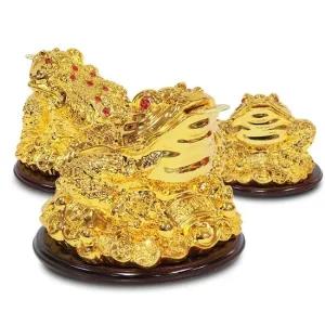 사라코 원형 삼족 황금두꺼비 대 13.5cm x