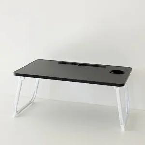 TC 접이식좌식책상 원룸테이블 1인용 컴퓨터책상 블랙 ㄷ자테이블 폭좁은책상