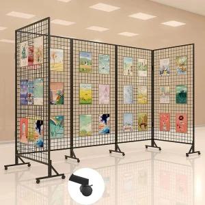 전시회 철망파티션 철제 파티션 이동식 스탠드 다용도 미술전