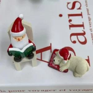 ksr 독서 산타 2p set 인형소품 인테리어장식인형 디자인소품 개업선물 빈티지소품