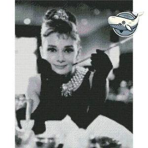 오드리햅번 아트 홈인테리어 보석십자수 작품