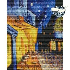 카페테라스 풍경 보석십자수 프레임아트