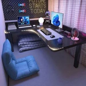 ㄱ자형 좌식 책상 좌식컴퓨터책상 수납 게이밍 공구 낮은