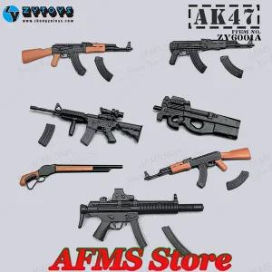 존윅권총 비비탄권총 전동건 ZYTOYS ZY6001A 1/12 스케일 수집용 피규어 총 MP5 M4 AK47 P90 M1887 애니메
