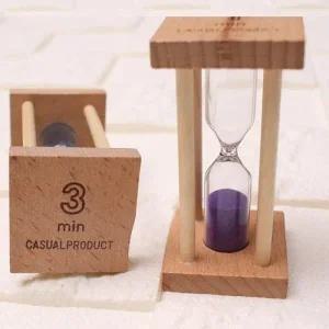 설렘하우스 사각 원형 1분 3분 원목 모래시계_23315146