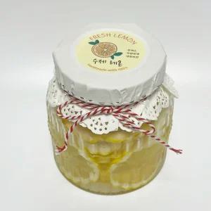 수제청 만들기 키트 / 유리용기+스티커+도일리+끈 / 학교 만들기 체험, 선물 포장 세트