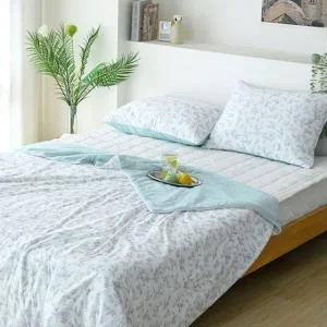 플라워 냉감 이불베개세트 Q 민트 여름 쿨링 침구