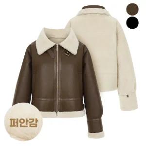 [롯데백화점]티뷰 페이크 레더 무스탕_V5D-CJK003