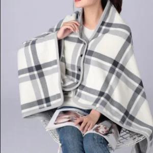 똑딱이 무릎 양면 담요 극세사 어깨 이불 입는 망토 차량 캠핑 사무실 학생 기모 융털