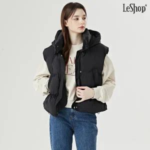 후드 스트링 캐쥬얼 패딩 집업 베스트 (DO4VW005A)