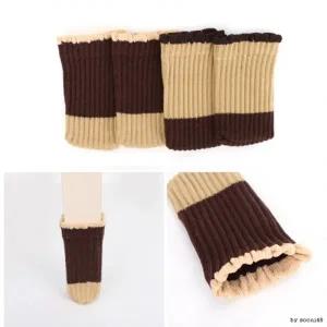 [키다리무역]프릴 의자발커버 4P 의자발캡 의자발사개 식탁의자양말 의자발덮게 의자발소음방지