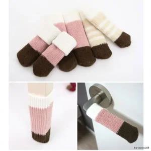 [키다리무역]투톤 의자발커버 4P 의자발캡 의자발사개 식탁의자양말 의자발덮게 의자발소음방지