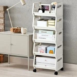 멀티트롤리 5단 이동식선반 세탁실틈새수납장 수납정리 세제 이동_23370343