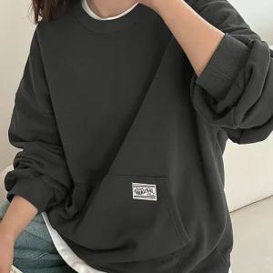 [제작] 다우나 리얼루즈핏 스트링 맨투맨 84429 빅사이즈 여성의류