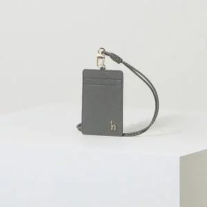 [헤지스](센텀시티점)그레이 배색 가죽 목걸이카드홀더 HIHO5F602G2