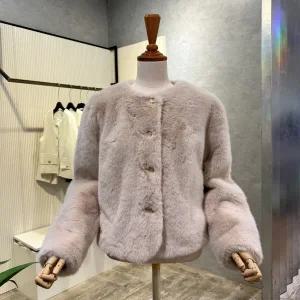 [대구백화점] [ab.f.z]크롭 라운드 페이크 퍼 자켓(AOZ4QF01K)