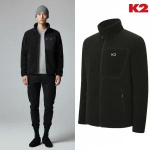 [백화점 출고] K2 플리스 남자 부스트 본딩 자켓 블랙 방풍 털 뽀글이 점퍼 후리스