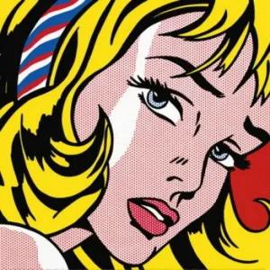 [셀러에이드]알파웨이 보석십자수 30x30 팝아트 헤어리본을한소녀