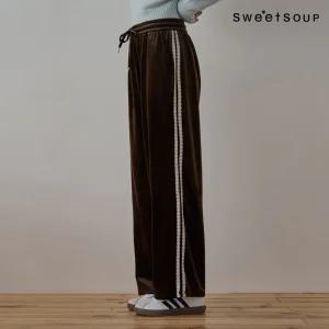 투라인 레이스 벨벳 트랙팬츠(WBBLPE1)