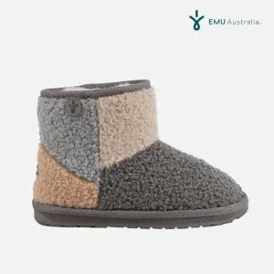 [세이브힐즈] 키즈 주니어 어그부츠 이뮤 왈라비 미니_테디패치_퍼티