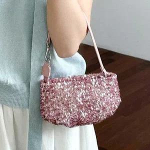 반짝이 토트 크로스백 여자 데일리 스팽글 가방 하객