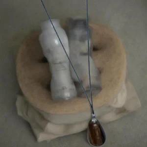 /신상오픈런 여성용 기념일 핸드메이드 원석 실버 롱 목걸이