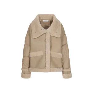 [예시카] 하이넥 무스탕 루즈핏 패딩 YJAPD776