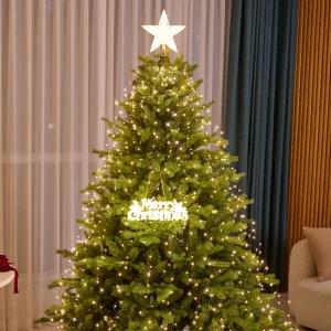 아웃팅 크리스마스트리 전구 LED USB형 이지다운 지네전구 웜600구+탑별+레터링라이트