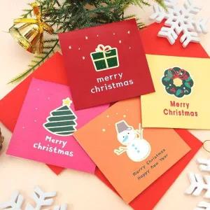 반짝이 미니 크리스마스 카드 9종세트 3P 성탄절 편지