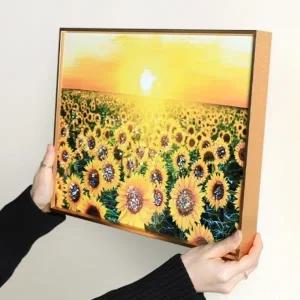 돈들어오는 풍수 인테리어 황금 보석 해바라기 액자 30x40 7종