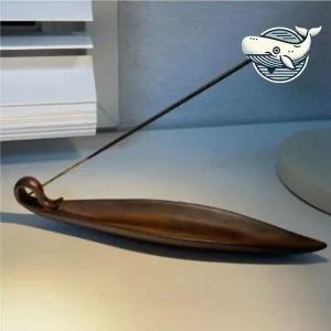 [골드스마일]나뭇잎 디자인 세라믹 향 스틱 홀더 트레이