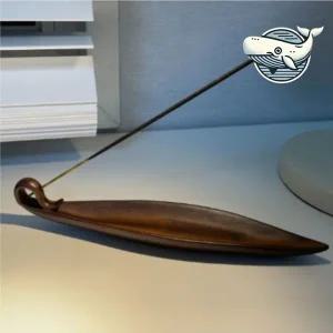 나뭇잎 디자인 세라믹 향 스틱 홀더 트레이