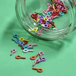 5mm 컬러 고리 스크류 100P 천장 후크 걸이 나사 못