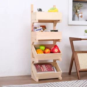 과일 매대 원목 편의점 정리 가게 블랙 우드 진열 채소 수납