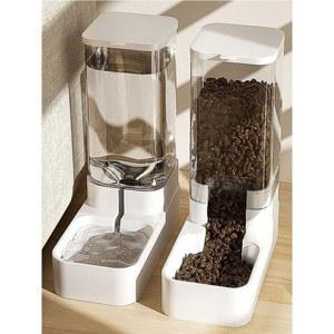 강아지 급식기 고양이 사료 급수기 밥그릇 중력 3L 반자동 인정 스테인리스 모델 무소음