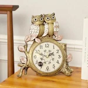 퍼블릭아트 포나 쌍둥이 부엉이 탁상 벽시계 테이블시계 스탠드시계 인테리어시계