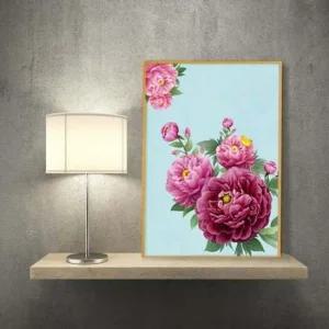 목단그림액자 풍수그림 돈들어오는 꽃그림 A3gdAL2 목단 목단그림 부자되는그림 풍수인테리어 선물