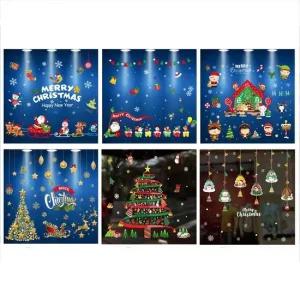 유리문 크리스마스 탈부착 꾸미기 스티커 데코 감성 윈도우스티커 유리스티커 창문장식