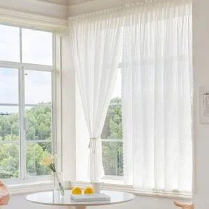 창문 커튼 붙이는 안방 가리개 나비주름 베란다 커튼 4size