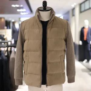 [대구백화점] [트레몰로]남성 스웨이드 니트소매 덕다운패딩점퍼(KD4W9451)