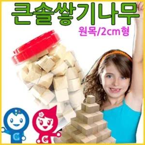(큰솔교육)큰솔2cm쌓기나무100pcs(비취)+케이스 큰솔정육면체 소마큐브 카프라 펜토미노 가베