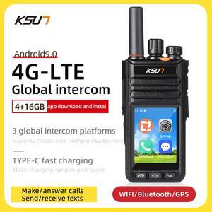 안드로이드 9.0 POC 4G LTE 와이파이 라디오 블루투스 양방향 무전기 무제한 거리 장거리 무전기 KSUN ZL65