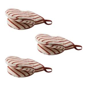 JAJU 자주 테리 주방장갑 코튼 오븐 냄비 브릭 3P