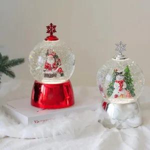하르딘 원형 크리스마스 오르골 워터볼 LED 스노우볼