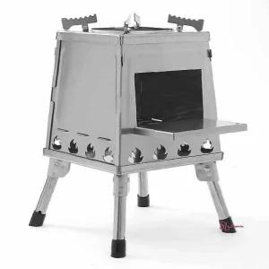 미니화목난로 캠핑 화로 캠핑용 불멍 실버 26x34cm 소형ijk677